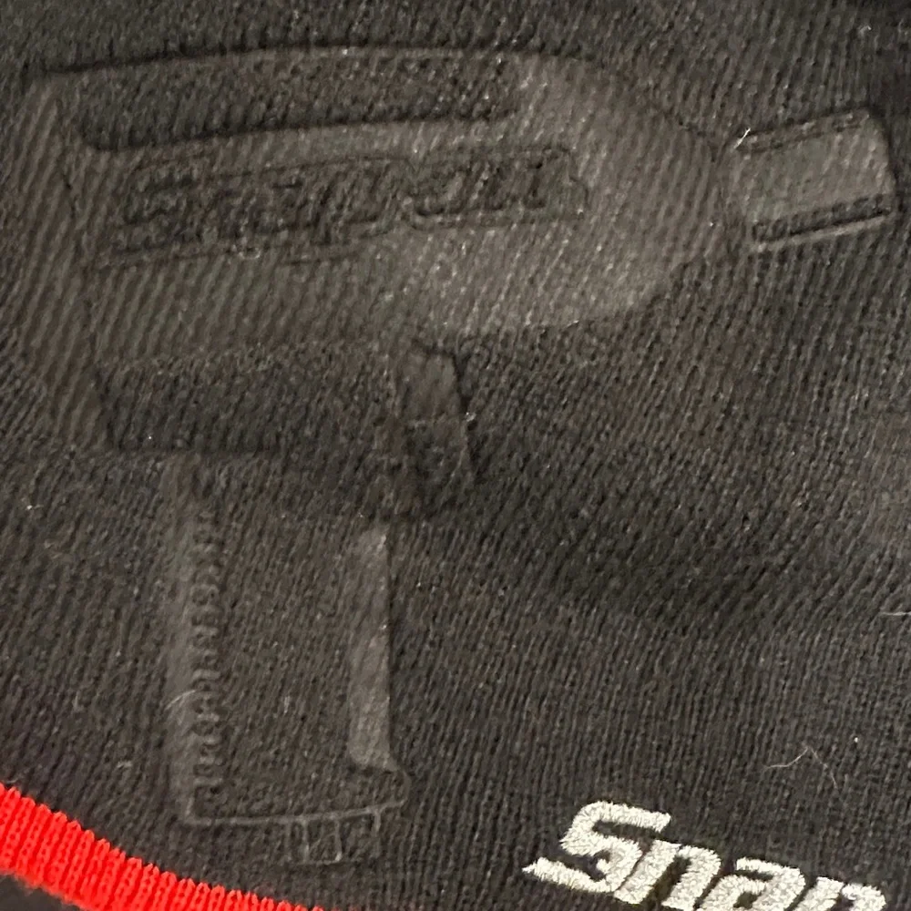 Snap-on Black and Red Beanie Hat